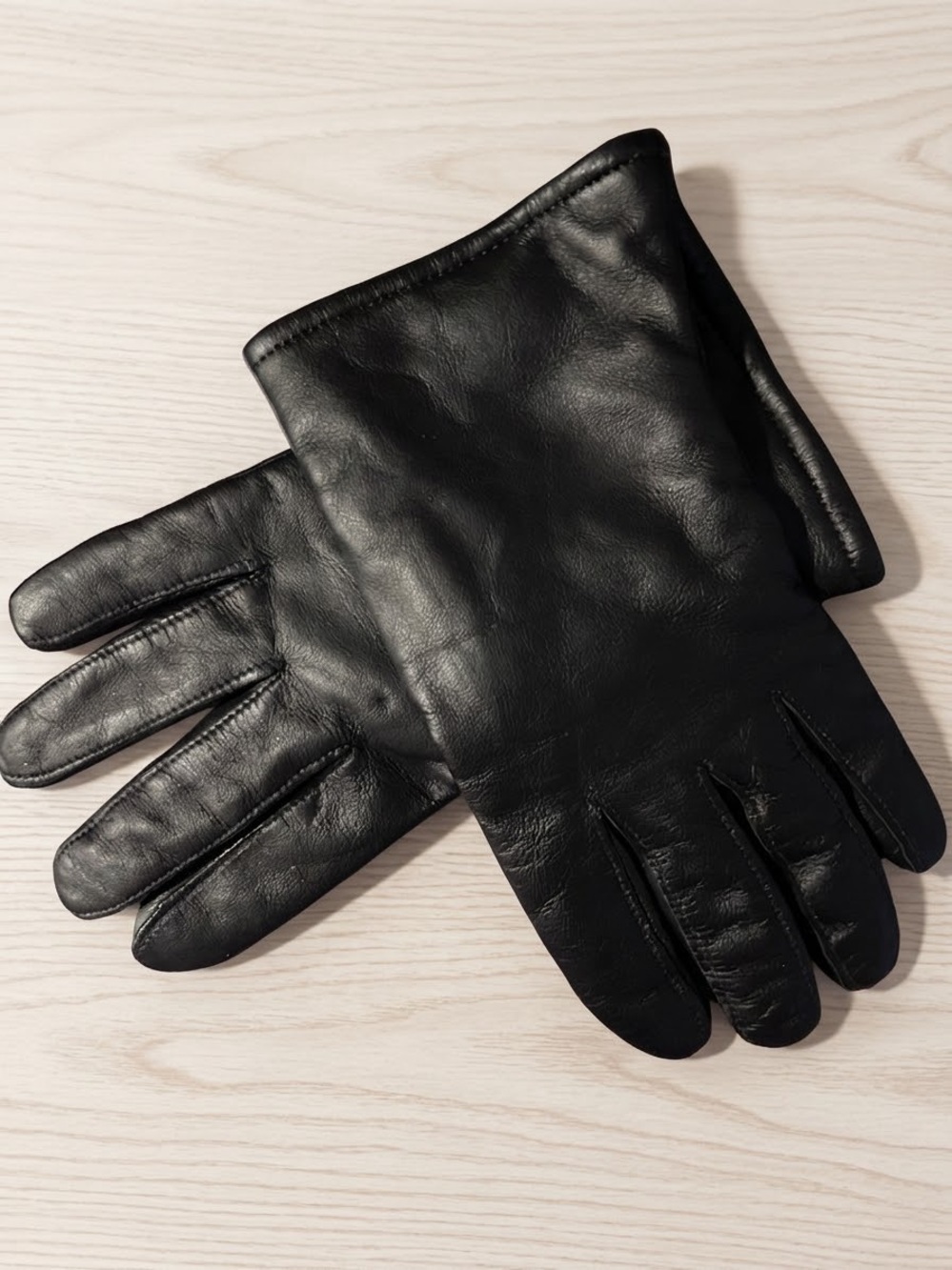 NWOT USGI Military Black Leather Dress Gloves Wool Lined Size 9 SAMCO